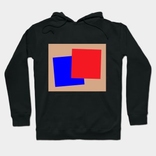 Blue Red Block Design Hoodie